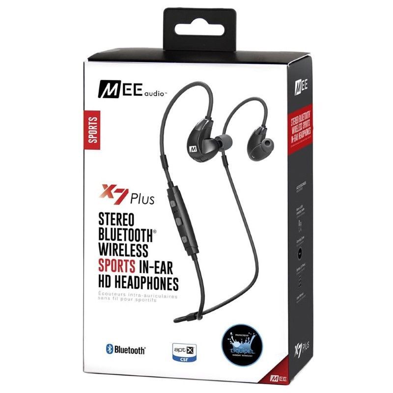 Mee Audio X7 Plus Stereo Bluetooth Wireless Sports In-Ear HD Headphones with Memory Wire and Headset