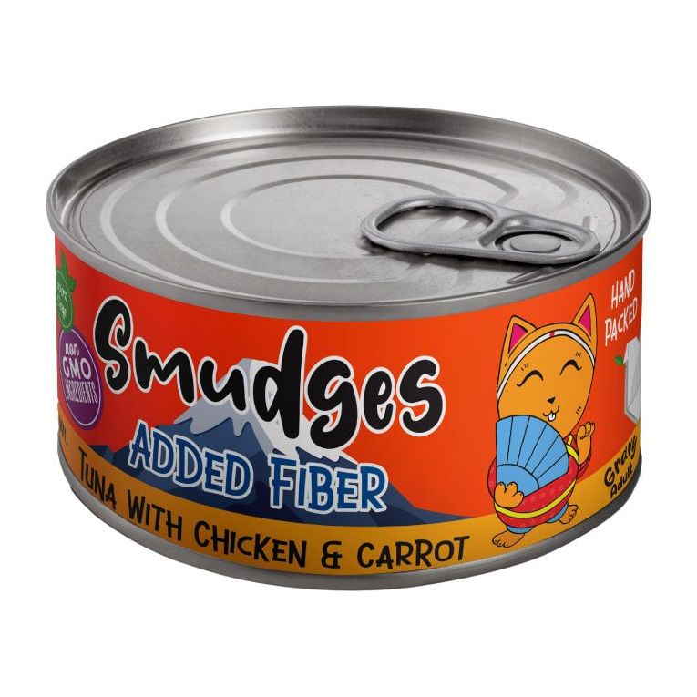 Smudges Adult Cat Tuna Flakes with Chicken & Carrot in Gravy 80g