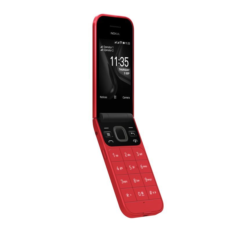 Nokia 2720 Flip Phone Red 4 GB/512 MB/Dual SIM