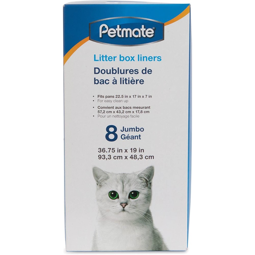Petmate Litter Pan Liners 8Ct Jumbo
