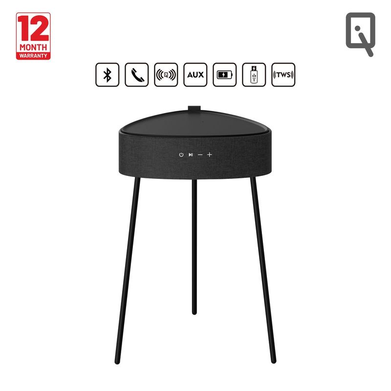 IQ IQZ2 Smart Table Speaker Black With Dark Grey Mesh