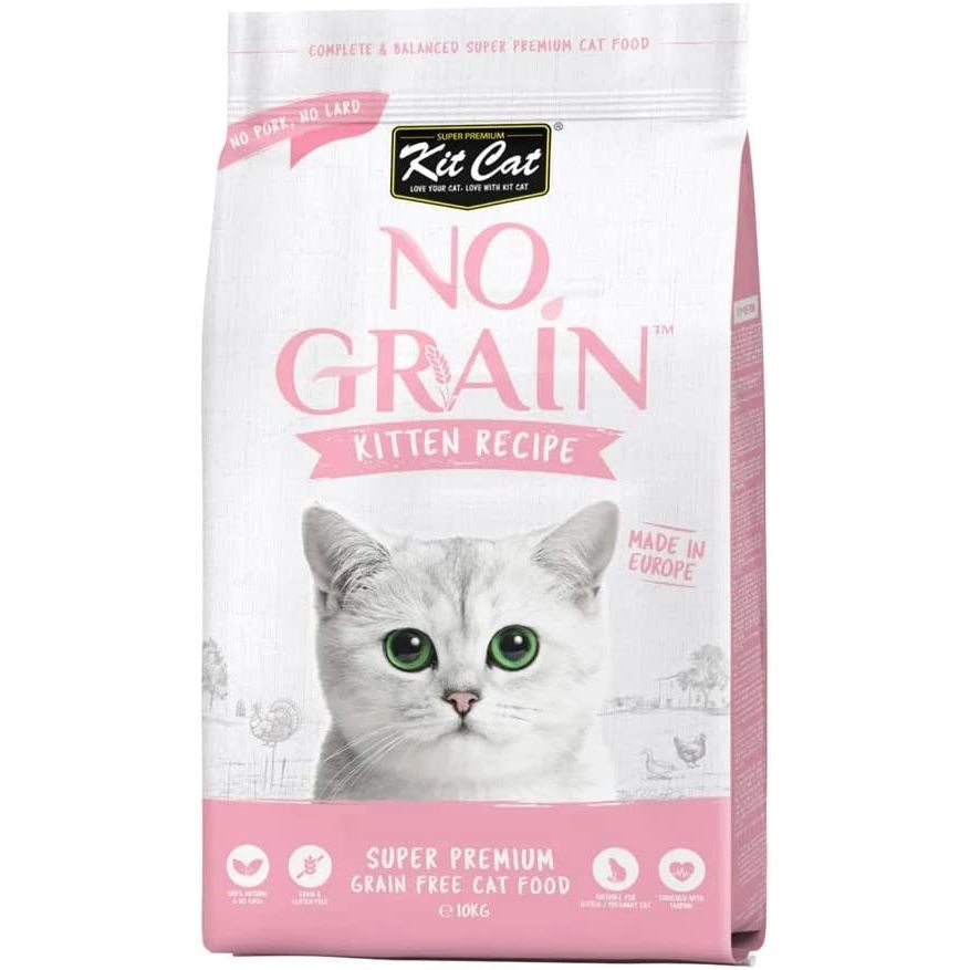 Kit Cat No Grain Super Premium Cat Food Kitten Recipe 10Kg