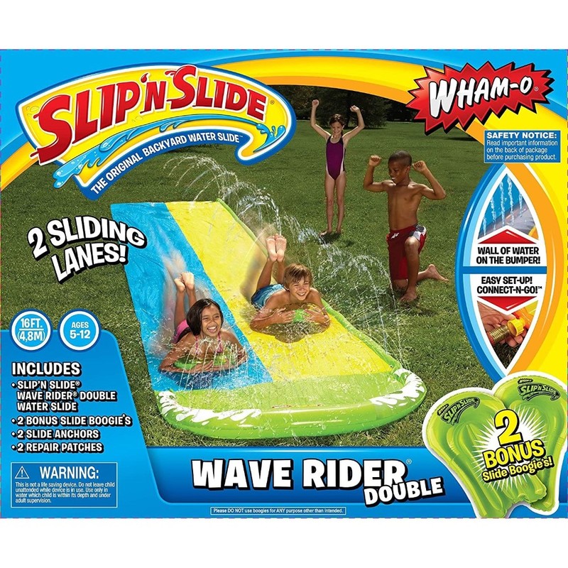 Wham-O Slip N Slide Wave Rider Double Water Slide