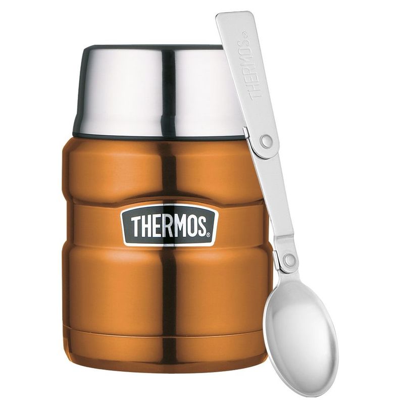 Thermos Stainless King Food Flask With Folding Spoon 470ml Copper