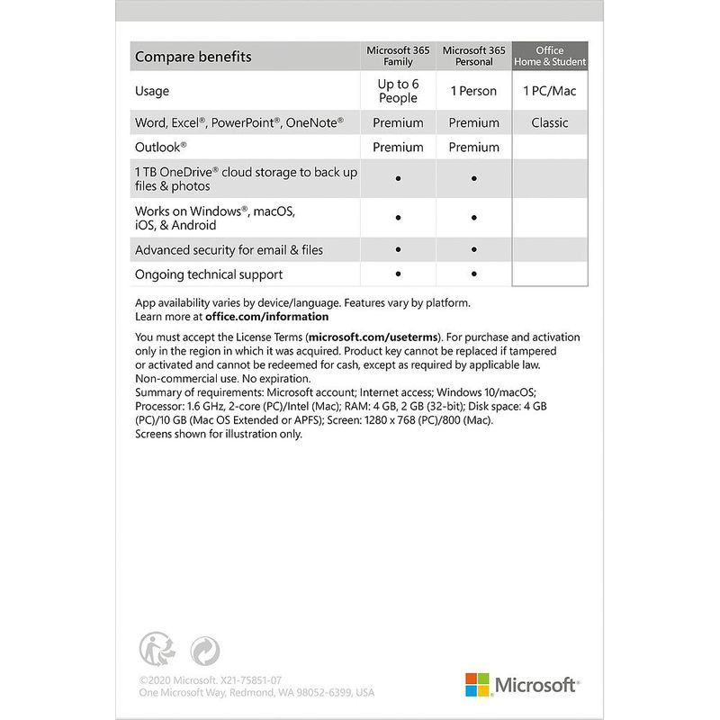 Microsoft Office 2019 - Home & Student - 1 PC/Mac