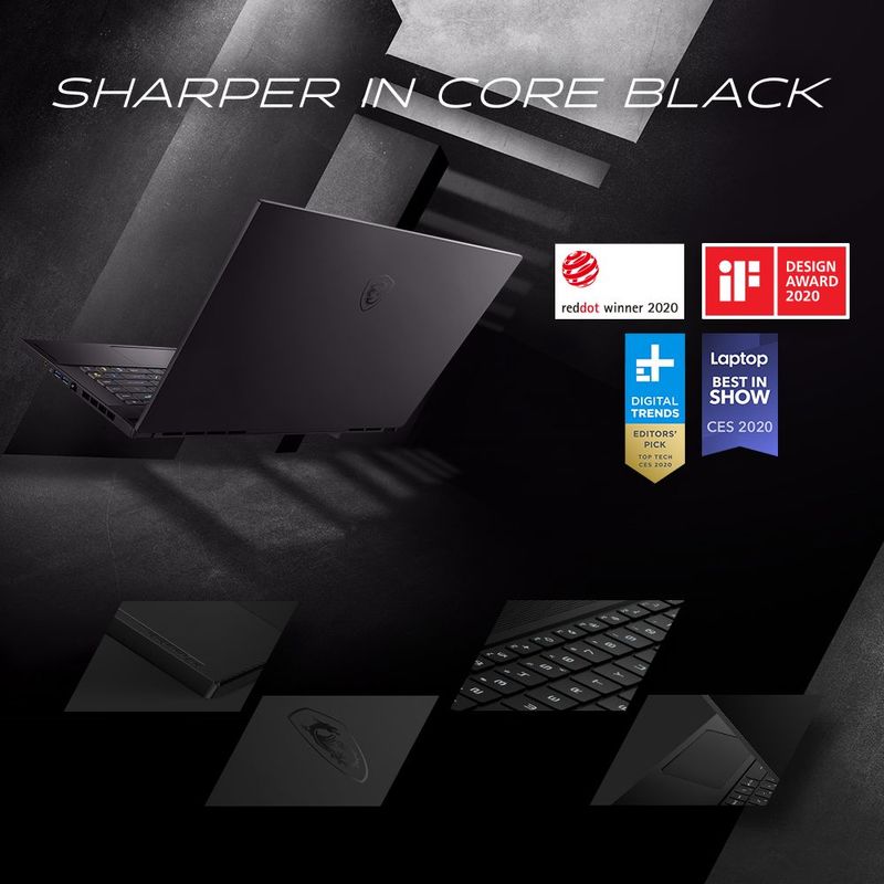 MSI GS66 Stealth 10SF Gaming Laptop i7-10750/16GB/1TB SSD/NVIDIA GeForce RTX 2070 Max-Q 8GB/15.6 inch FHD Display/240Hz/Windows 10 Home Advanced/Core Black