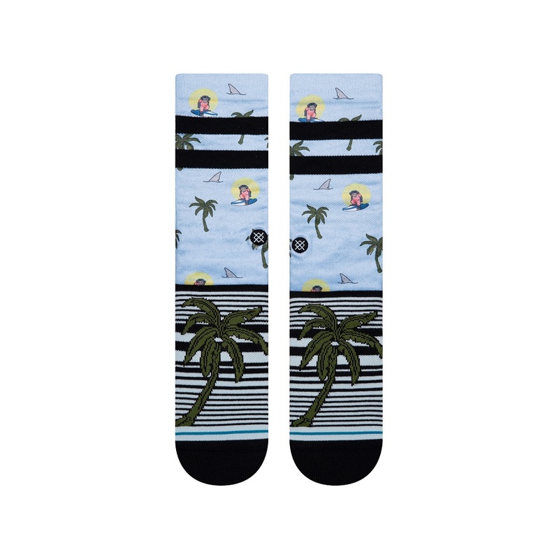 Stance Aloha Monkey St Unisex Socks Light Blue S