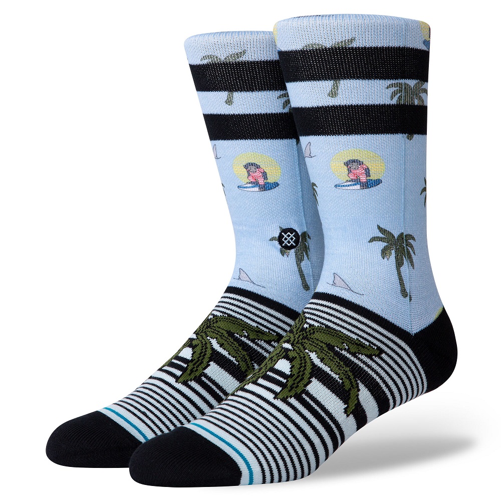 Stance Aloha Monkey St Unisex Socks Light Blue S