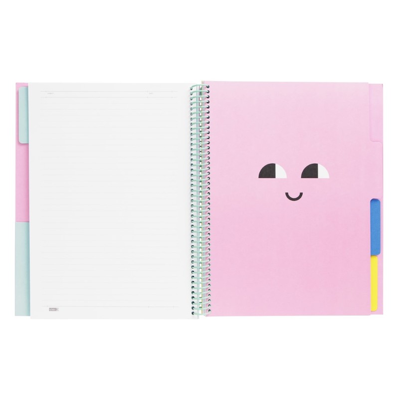 kikki.K A4 Tab Notebook Smile White