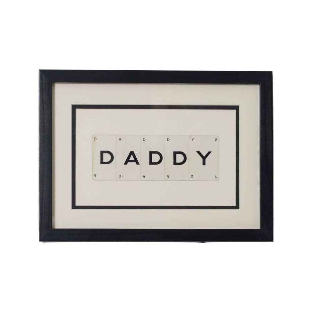 Vintage Playing Cards Daddy With Heart Small Frame