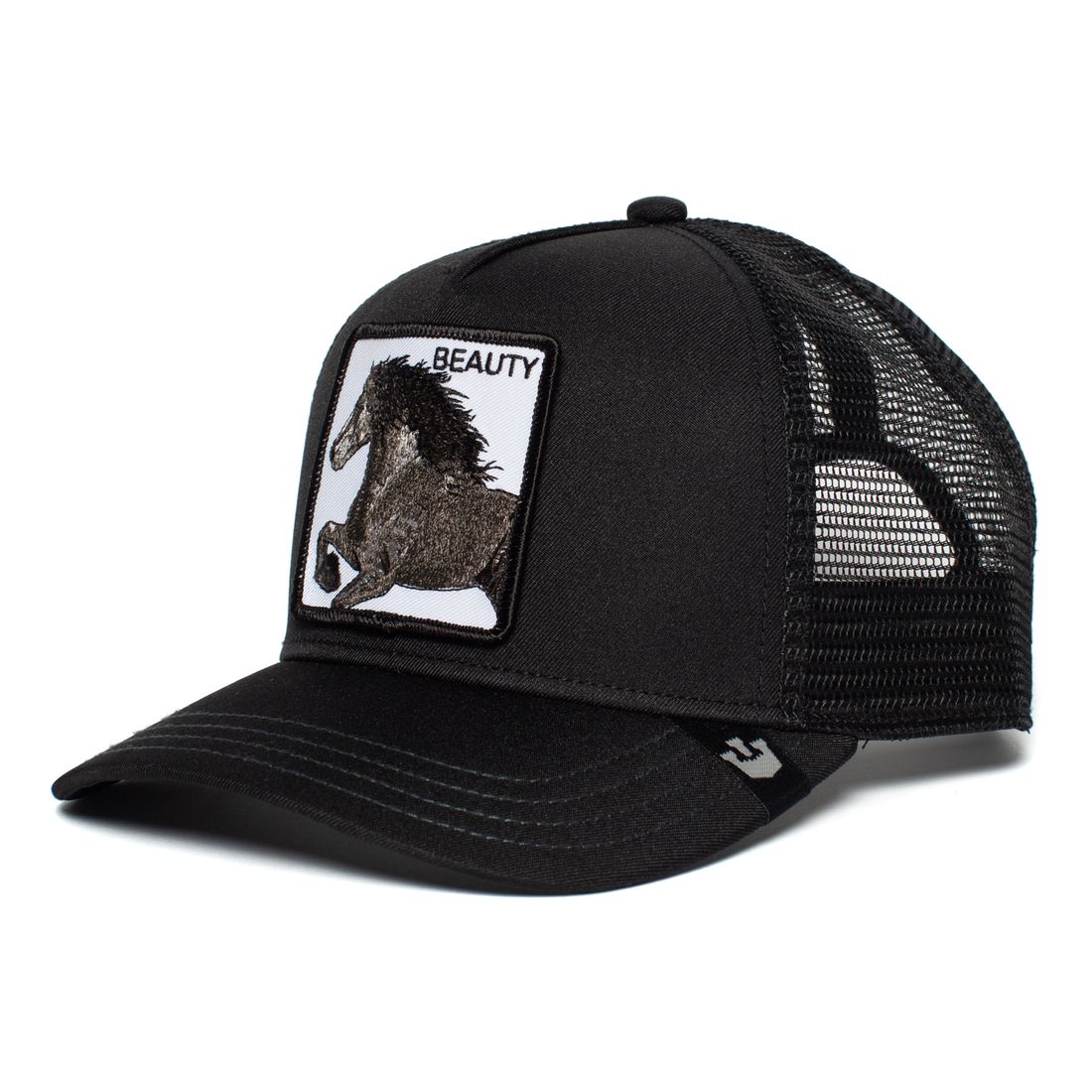 قبعة للجنسين تحمل شكل حصان الجمال الأسود من غورين أسود