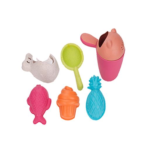 Roll Up Kids Beach Toy with Bucket (Set of 6)