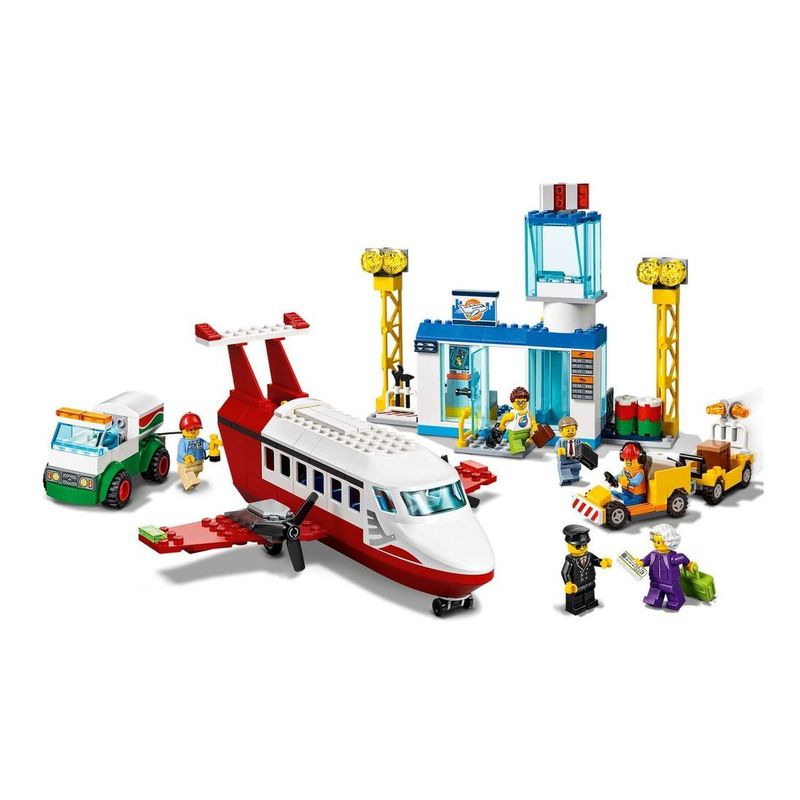 لعبة مجموعة بناء وتركيب مكعبات على شكل مطار سيتي سنترال المطار 60261 من ليغو 60261