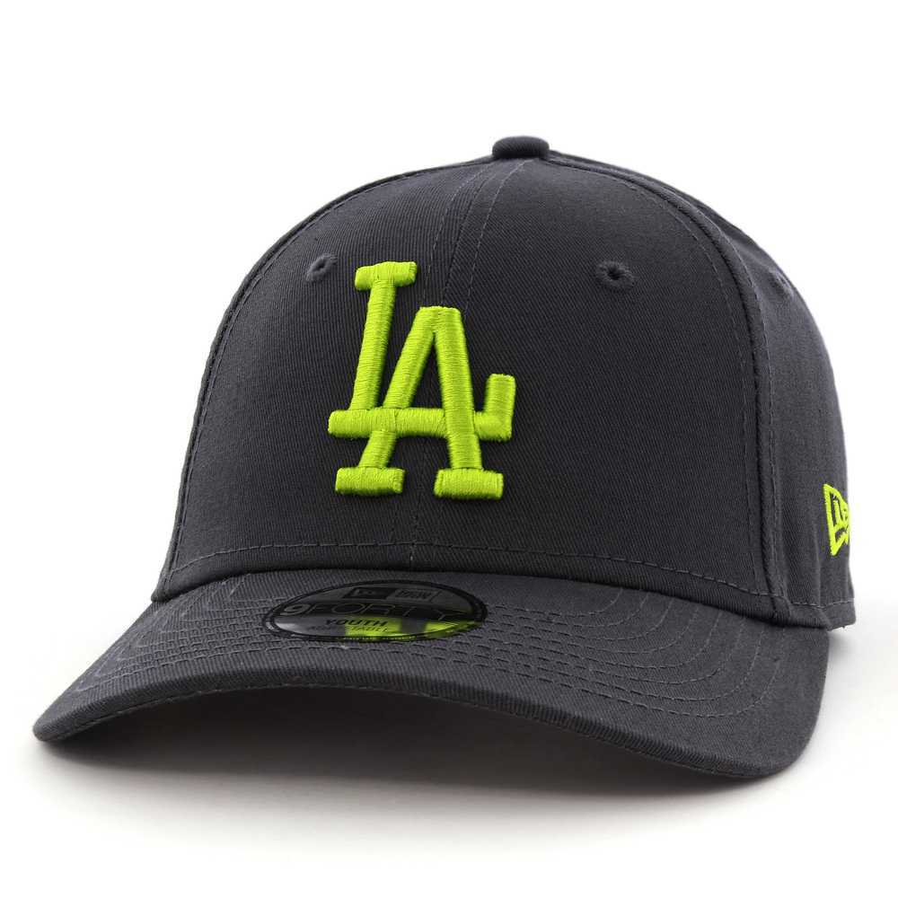 New Era League Essential Los Angeles Dodgers Youth Boys Cap Dark Grey