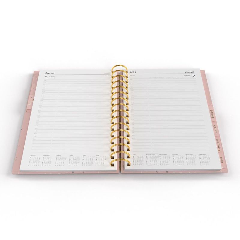 Collins Debden Scandi A5 Day to Page Terrazo Pink Diary