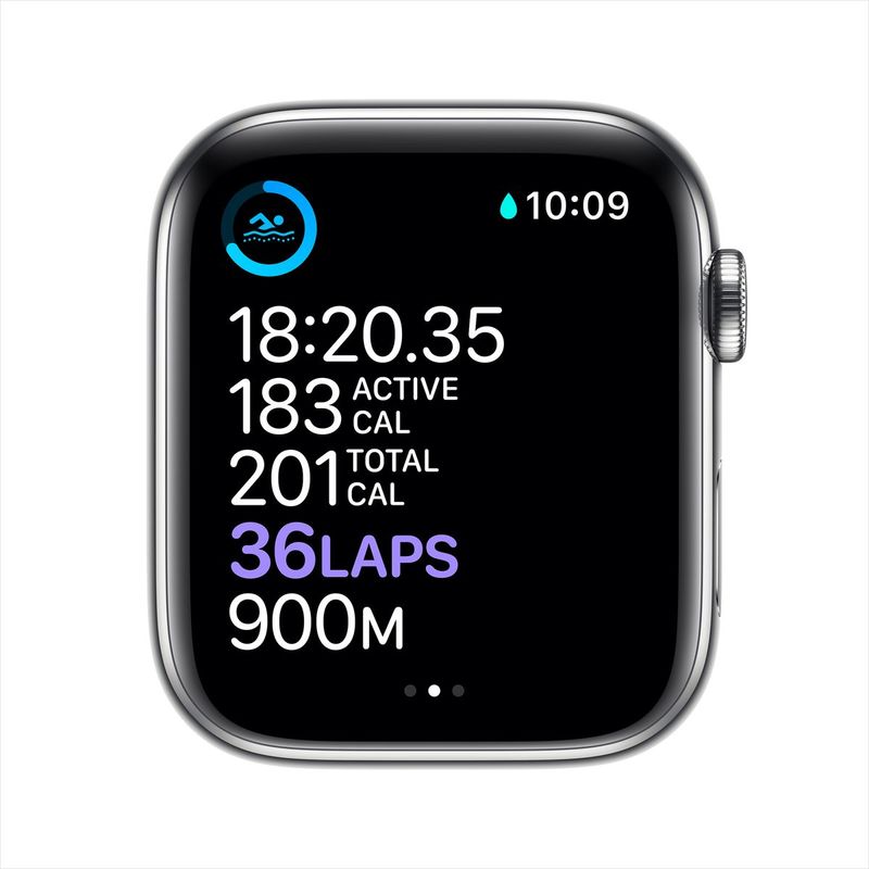 Apple Watch Series 6 GPS + Cellular 40mm Silver Stainless Steel Case with Silver Milanese Loop