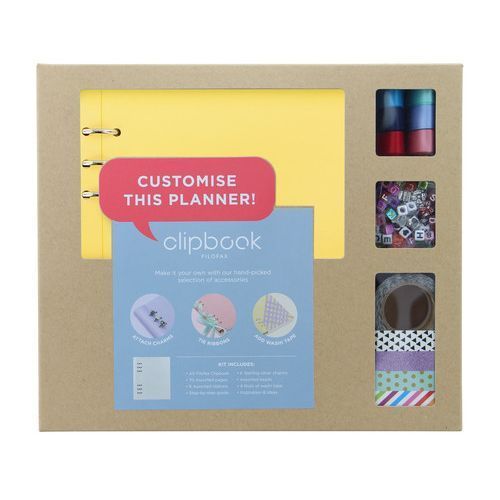 Filofax Classic A5 Clipbook Customise Creative Kit Lemon Notebook