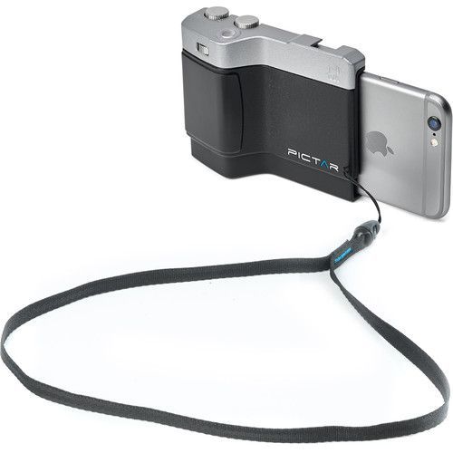حامل بيكتار وان بلس بتصميم كاميرا من ميجو ل آيفون بلس بجراب مبطن وحزام معصم قابل للخلع