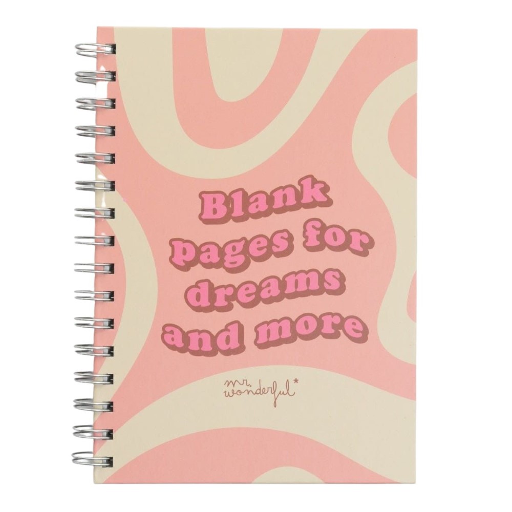 Mr Wonderful A5 Notebook - Blank Pages For Dreams And More