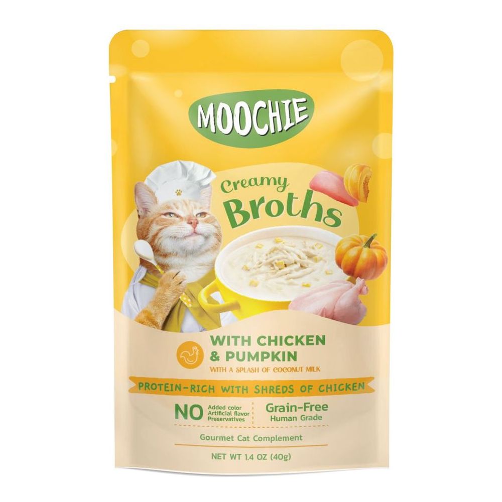 Moochie Kitten Creamy Broth with Chicken & Pumpkin 40g Pouch