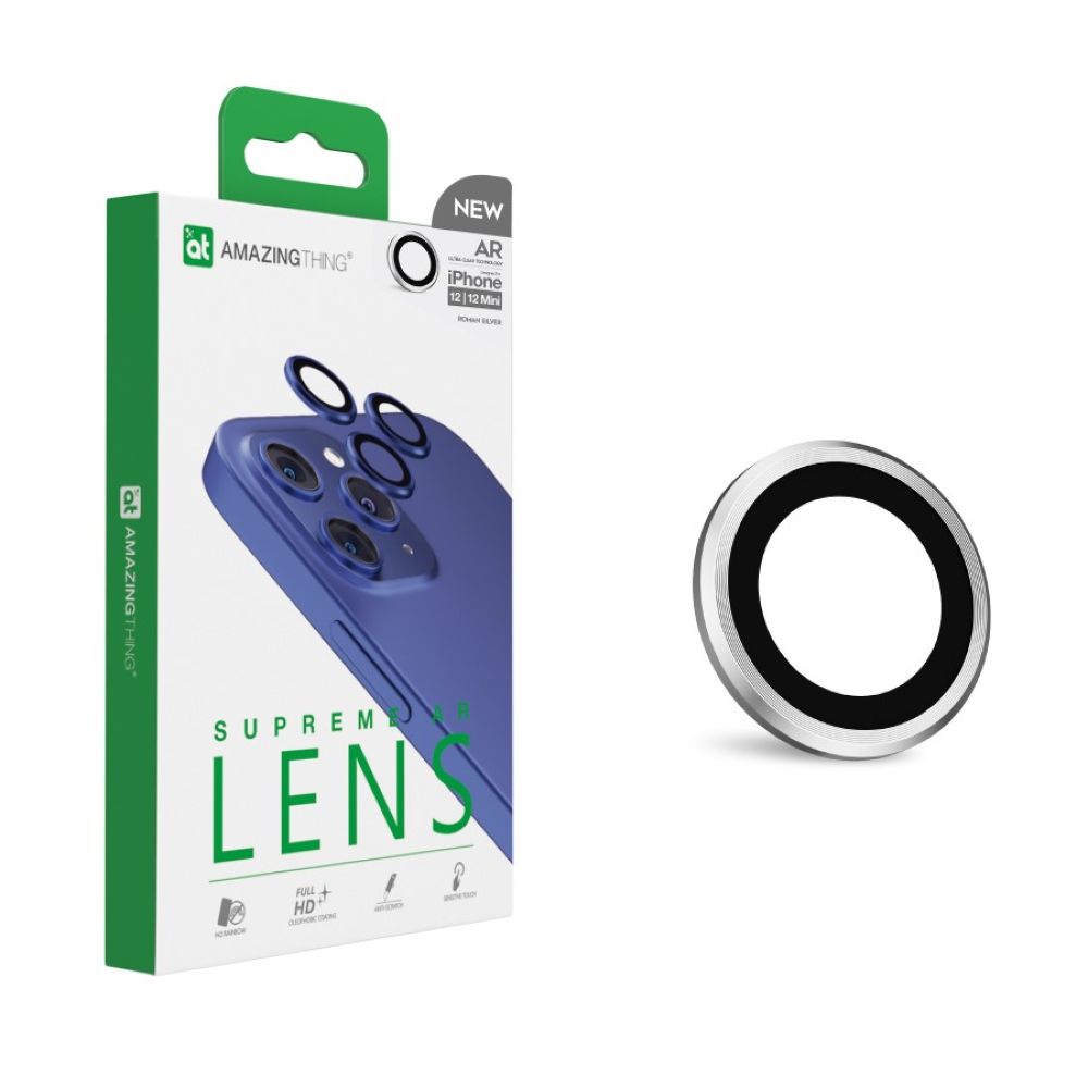 Amazing Thing AR Lens Defender Two Lens Silver For iPhone 12 Pro/12/Mini