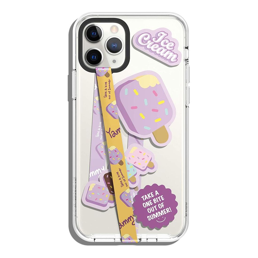 Elago Phone Strap Yellow Strap & Blueberry Ice Cream for Smartphones