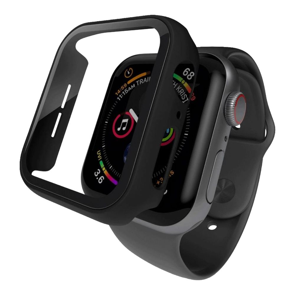 At Anti-Bacterial Impact Shield Pro Glass+ Bumper Blackfor Apple Watch 40mm