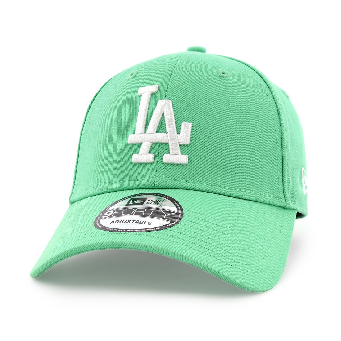 قبعة للرجال تحمل علامة فريق لوس أنجلوس دودجرز ليغ اسينشيال من نيو إيرا لون أخضر