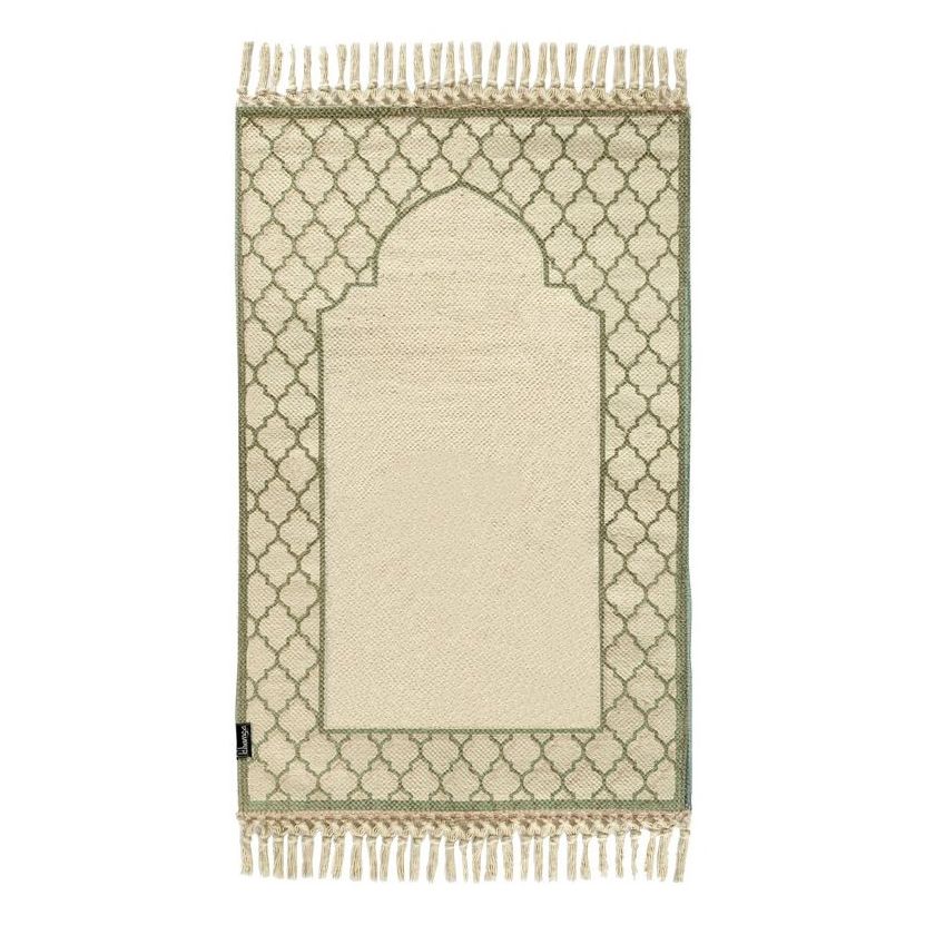 Khamsa Oragnic Cotton Prayer Mat (118 x 60 cm) - Green