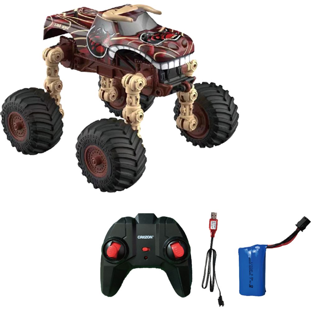 Crazon 24G Scale 1:18 Foldable Big Wheels Rc Off-Road Brown
