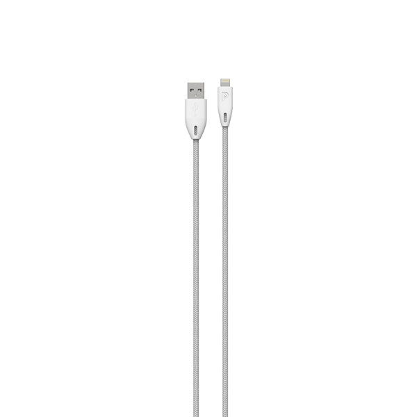 Powerology USB-A to Lightning Braided Cable 1.2M White