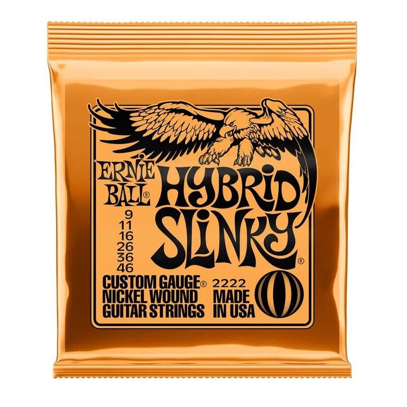 Ernie Ball 2222 Hybrid Slinky Electric Guitar Strings - Nickel Wound (9-46 Gauge) Ernie Ball 2222 Hybrid Slinky Electric Guitar Strings - Nickel Wound (9-46 Gauge)