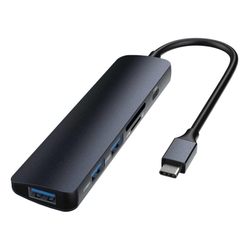 Devia Leopard Type-C to USB 3.0 3 + PD + Card Reader 5 in 1 Hub Gray