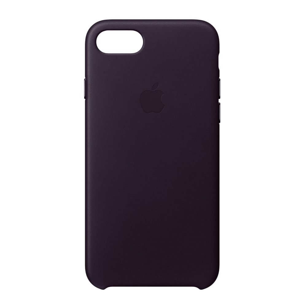 Apple Leather Case Dark Aubergine for iPhone 8/7