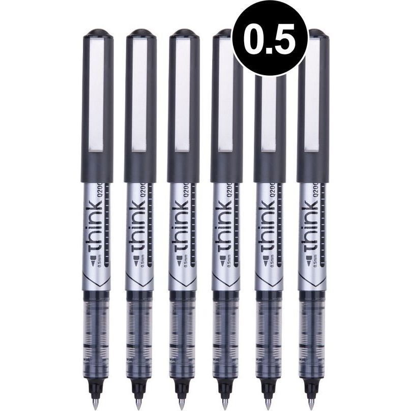 Deli Q200 Roller Pens (6 Pack) EQ20020-6P