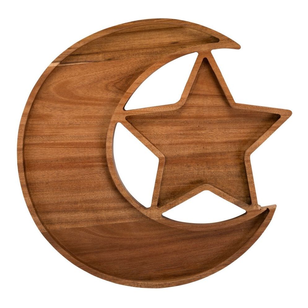 HilalFul Hilal & Star Wooden Platter