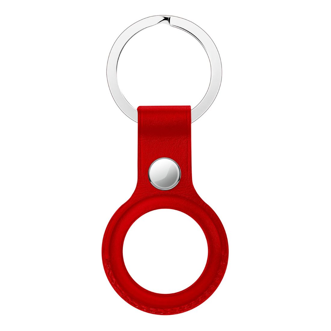 HYPHEN Leather Key Ring Red for Airtag