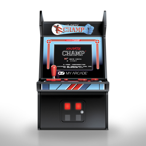 جهاز الألعاب الصغير My Arcade Retro Karate Champ Micro Player باللون الأزرق/ الأسود 6.75-بوصة لألعاب ريترو أركيد