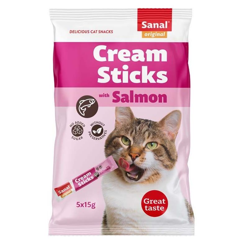 Sanal Cat Cream Sticks With Salmon 75g