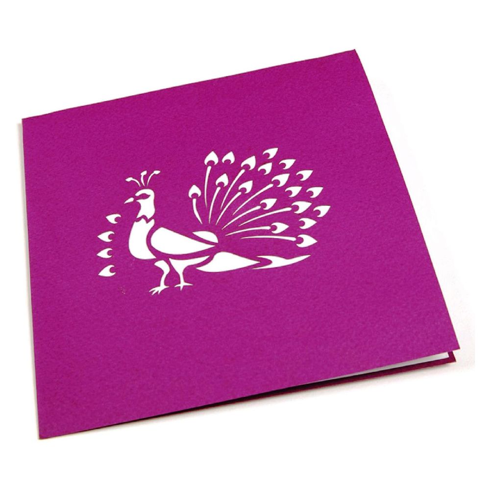 Abra Cards Peacock Purple Greeting Card