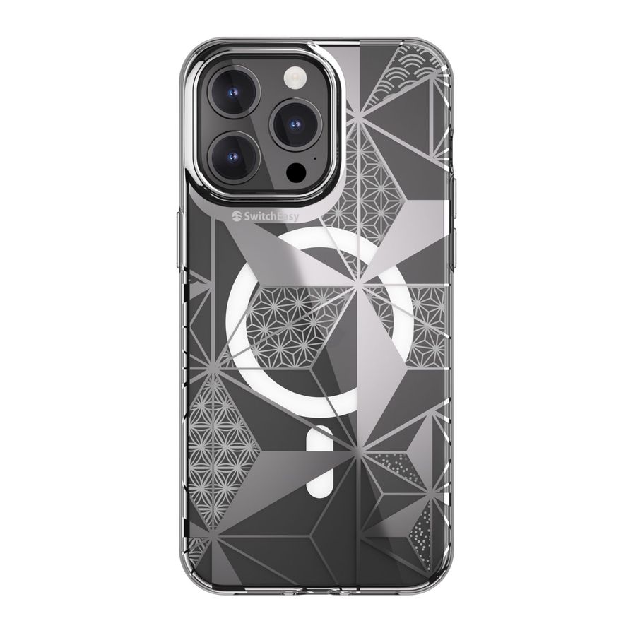 Switcheasy Artist M Double-Layer In-Mold Decoration Case With MagSafe For iPhone 15 Pro Max - Asanoha