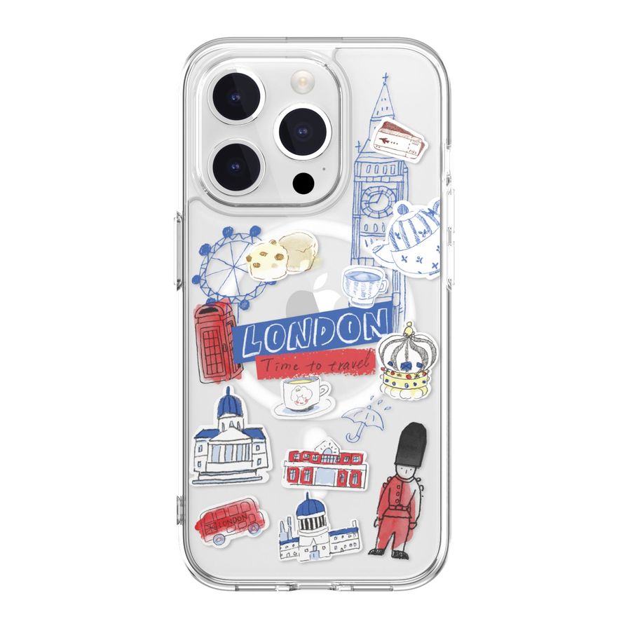 Switcheasy City M Hand-Drawn Print Case With MagSafe For iPhone 15 Pro - London