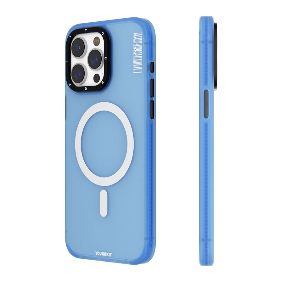 Youngkit Hidden Sand MagSafe Protective Case For iPhone 15 Pro Max - Blue