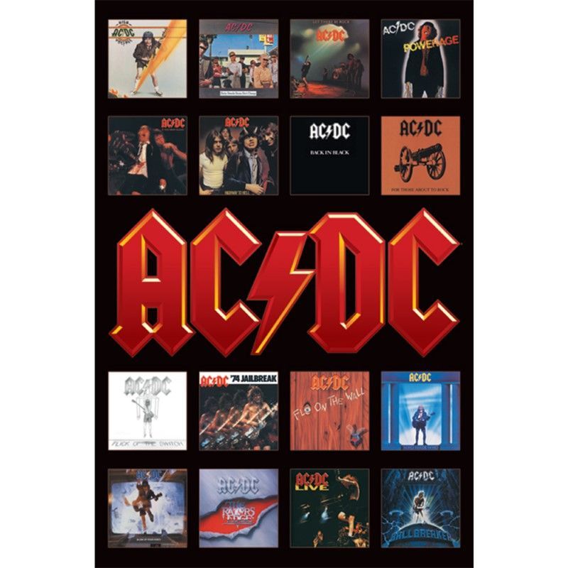 AC/DC Album Covers Poster (61 x 91.5 cm)