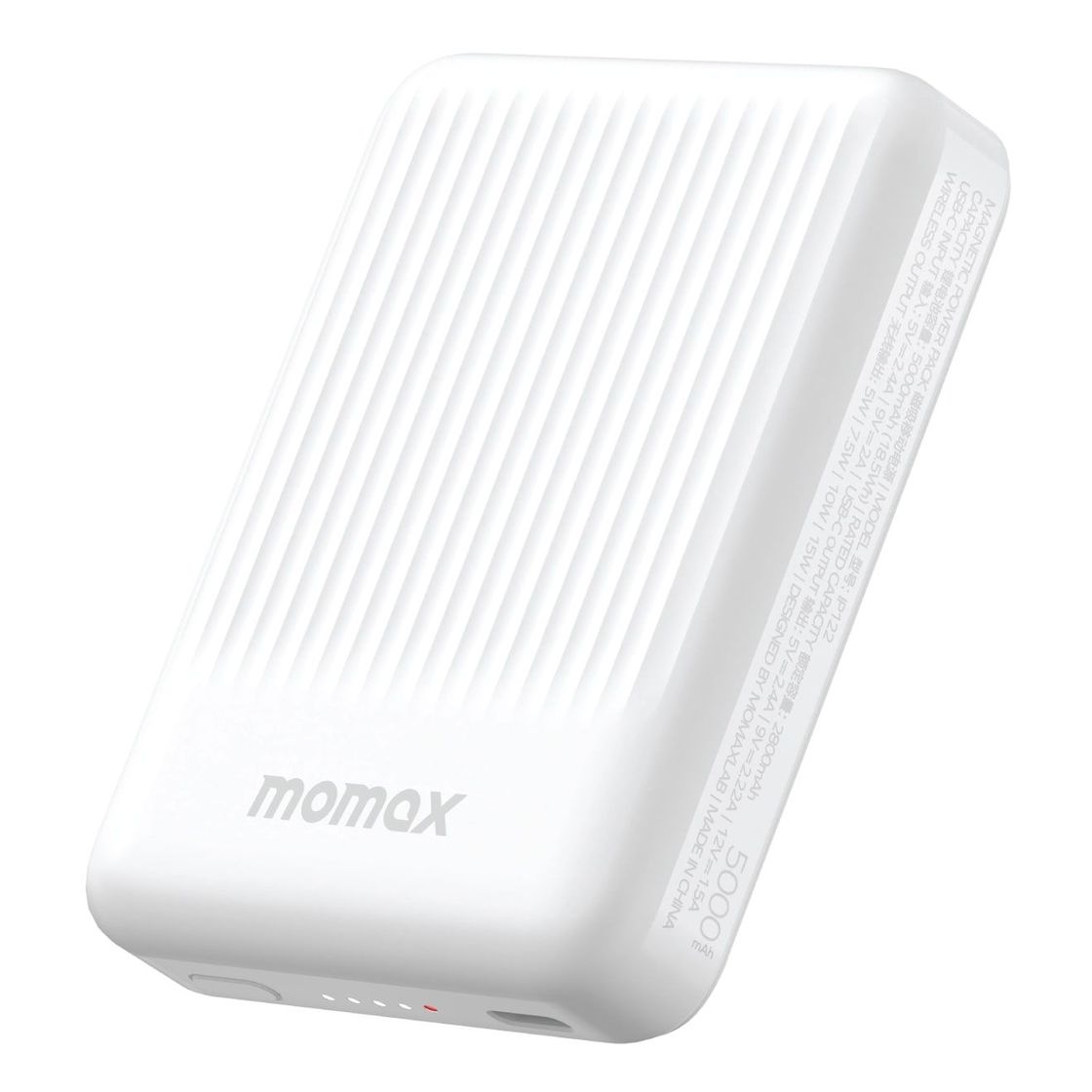 Momax Q.MAG Minimal Magnetic Wireless Power Bank 5000mAh - White