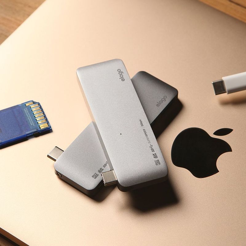 Elago Aluminum Charging Multi-Hub USB-C Dark Grey
