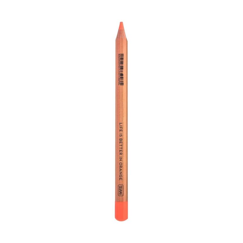 Legami Life Is Better In - Jumbo Fluorescent Coloured Crayons - Orange