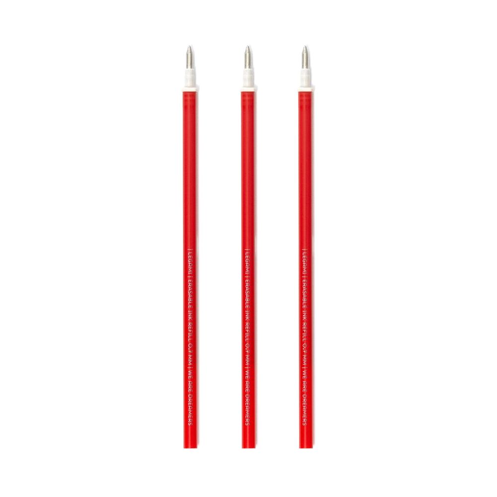Legami Refill Erasable Pen - Red (Pack of 3)