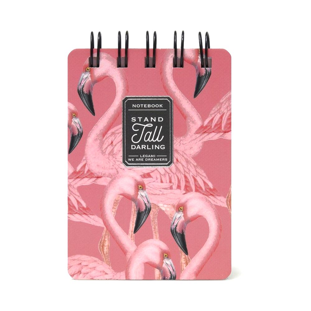 Legami Mini Spiral Notebook - Flamingo
