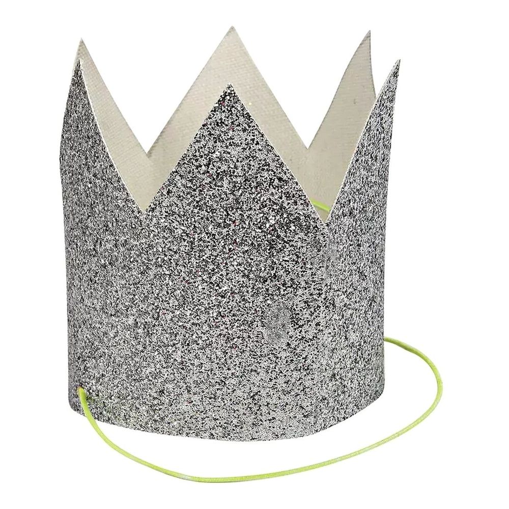 Meri Meri Mini Silver Glitter Crowns 151138/45-2501